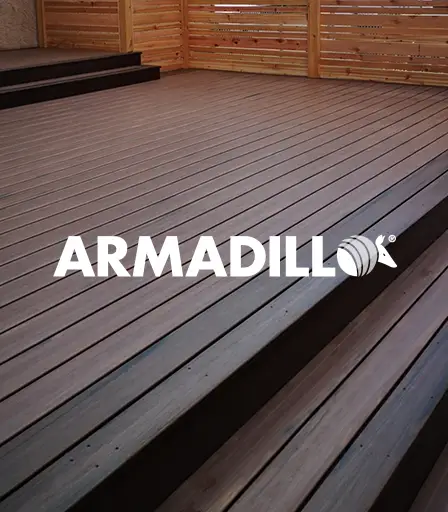 Armadillo Decking example with logo watermark